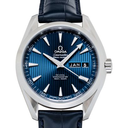 omega seamaster automatic blue dial men's watch