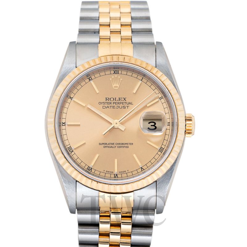 champagne rolex datejust