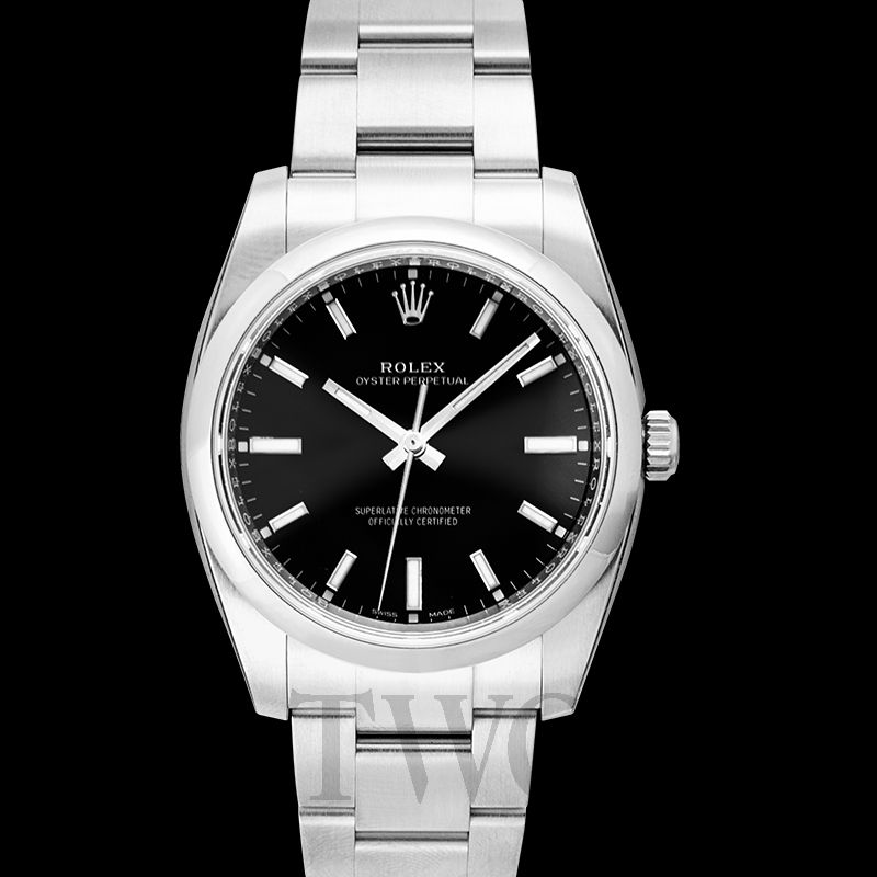 rolex oyster perpetual automatic black dial ladies watch 114200bkso