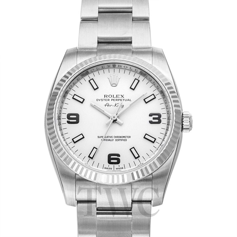 rolex air king white dial