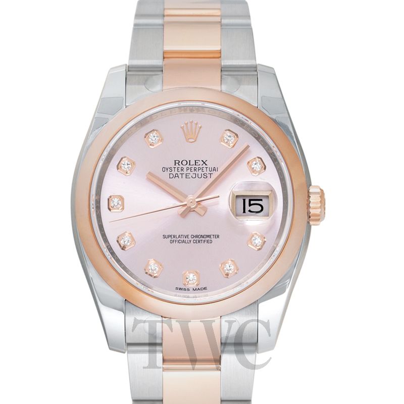 rolex two tone rose gold