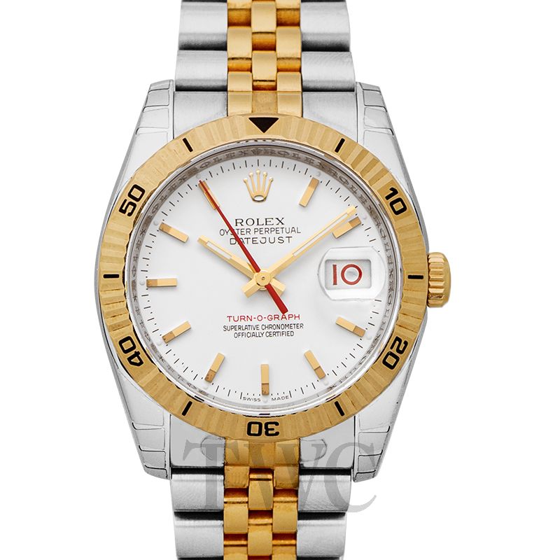 rolex turn o graph two tone