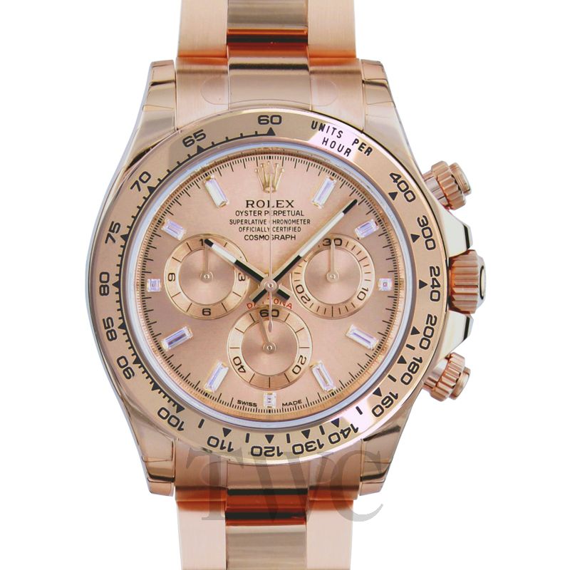 Rolex daytona rose gold baguette new arrivals