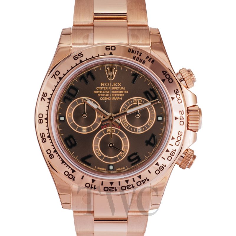 Rolex daytona rose outlet gold chocolate dial price
