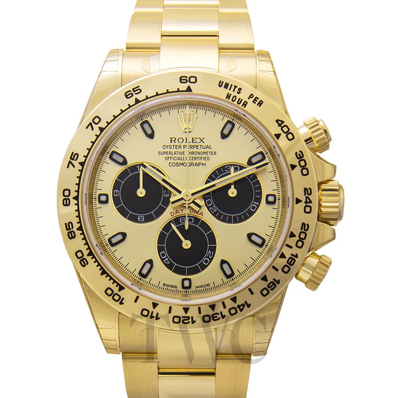 rolex daytona yellow gold champagne dial