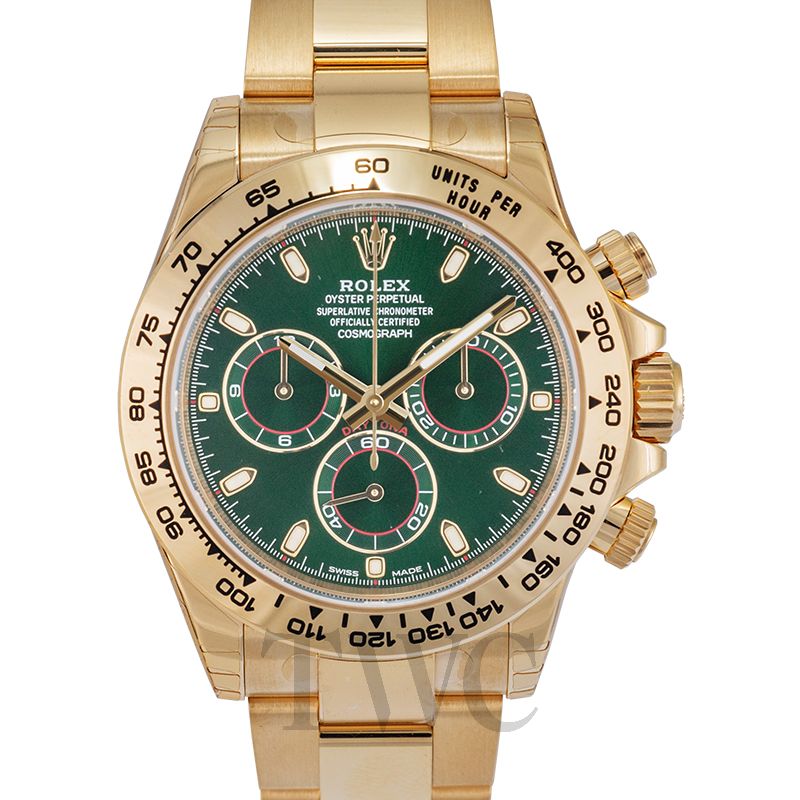 daytona yellow gold green dial