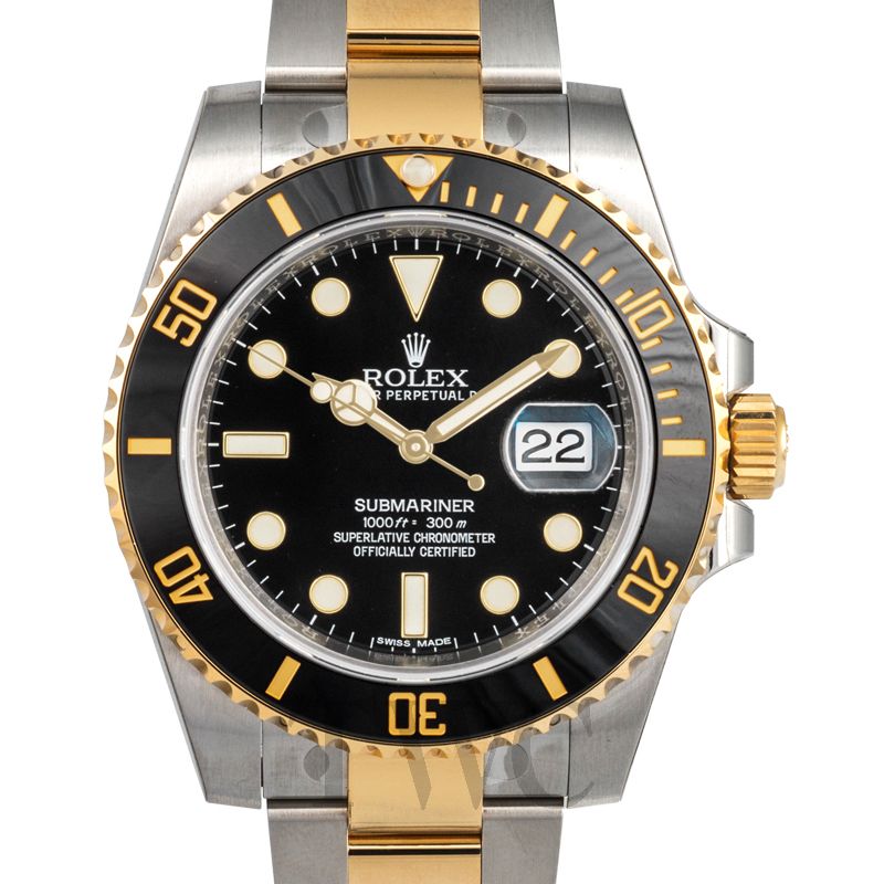 rolex submariner gold silver black