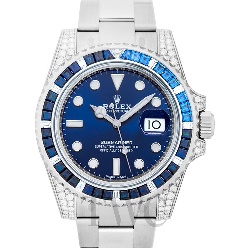 rolex diamond blue face