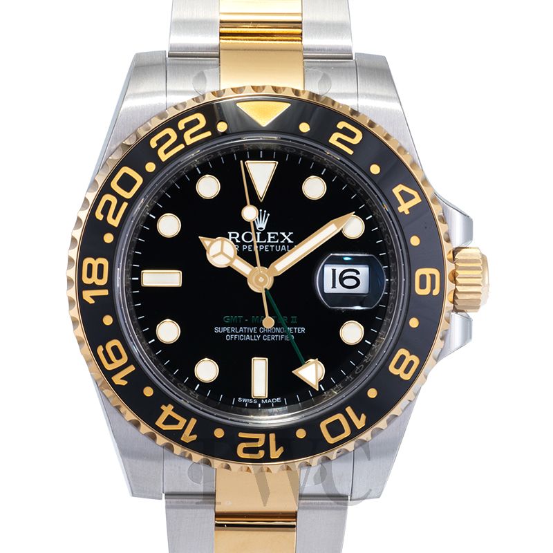 Rolex gmt black gold clearance