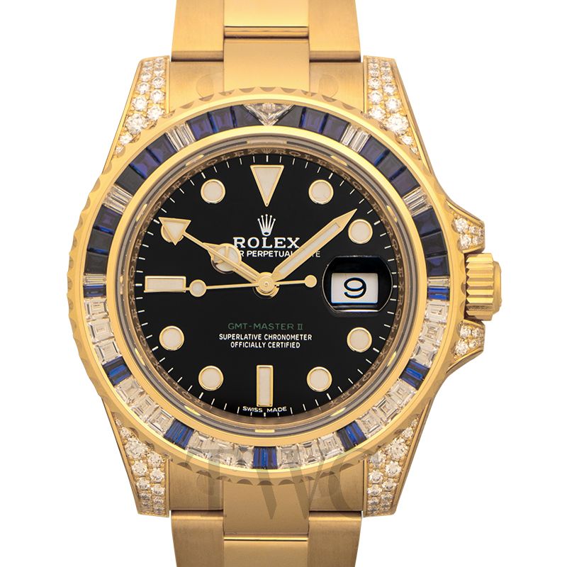 rolex gmt master ii gold diamonds