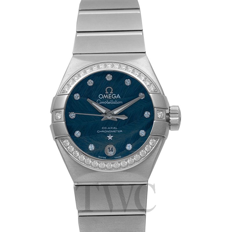 omega ladies watch blue face