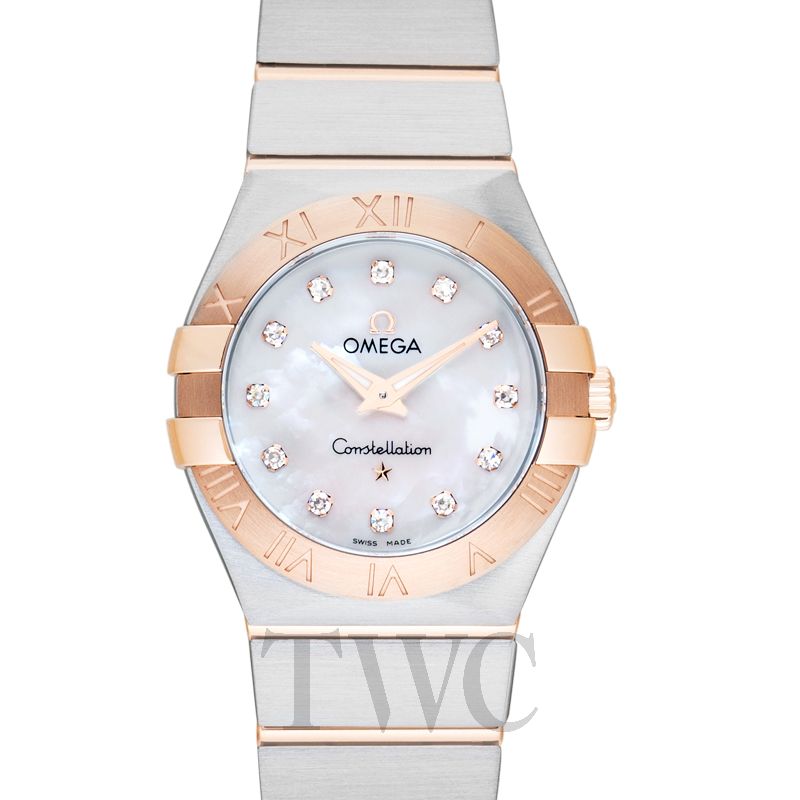 omega constellation mother of pearl dial ladies watch