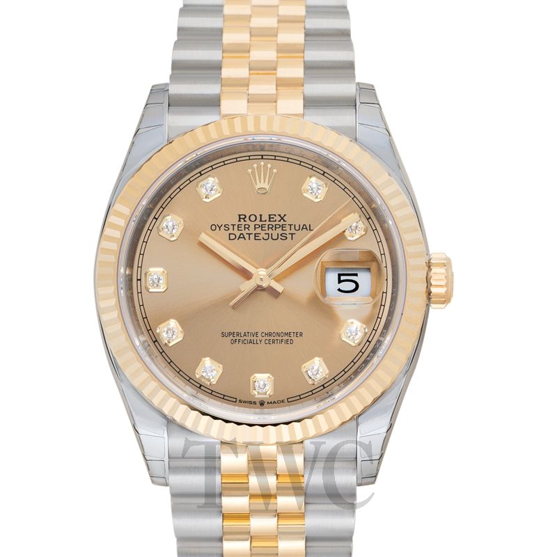 rolex datejust 36 champagne