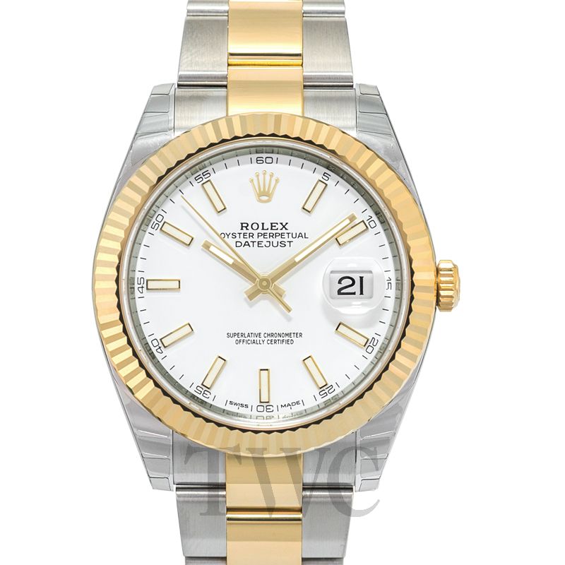 Rolex datejust 41 white gold hotsell