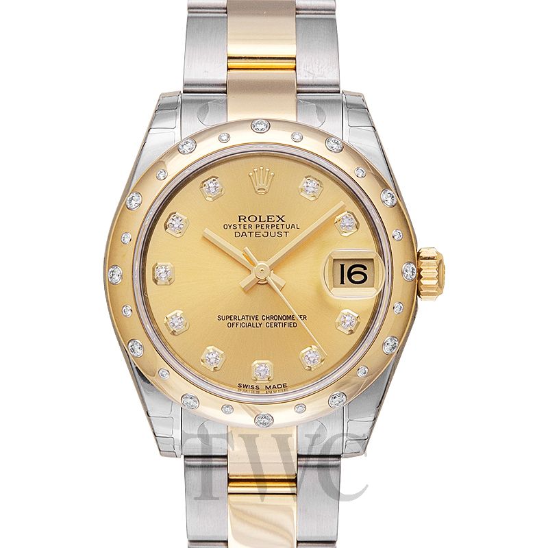 rolex datejust 31mm steel and yellow gold