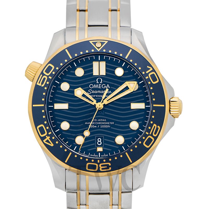 omega seamaster gold blue