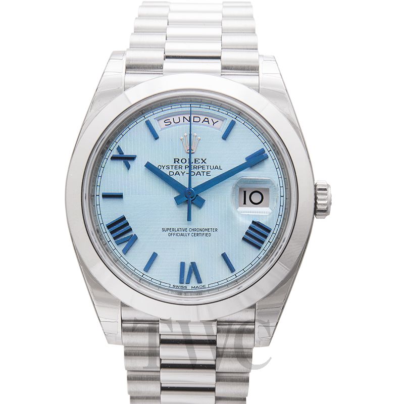 rolex day date 40 platinum ice blue