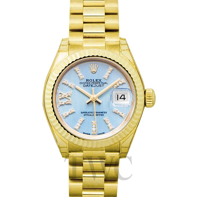 rolex lady datejust blue dial