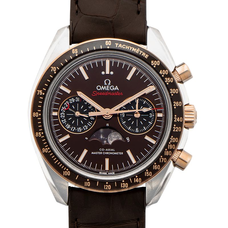 omega speedmaster moonphase gold