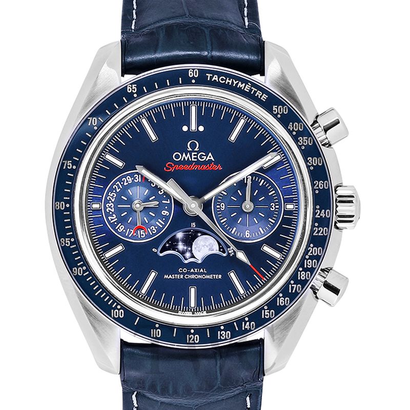 omega moon watch blue