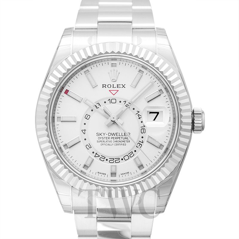 rolex sky dweller white gold black dial