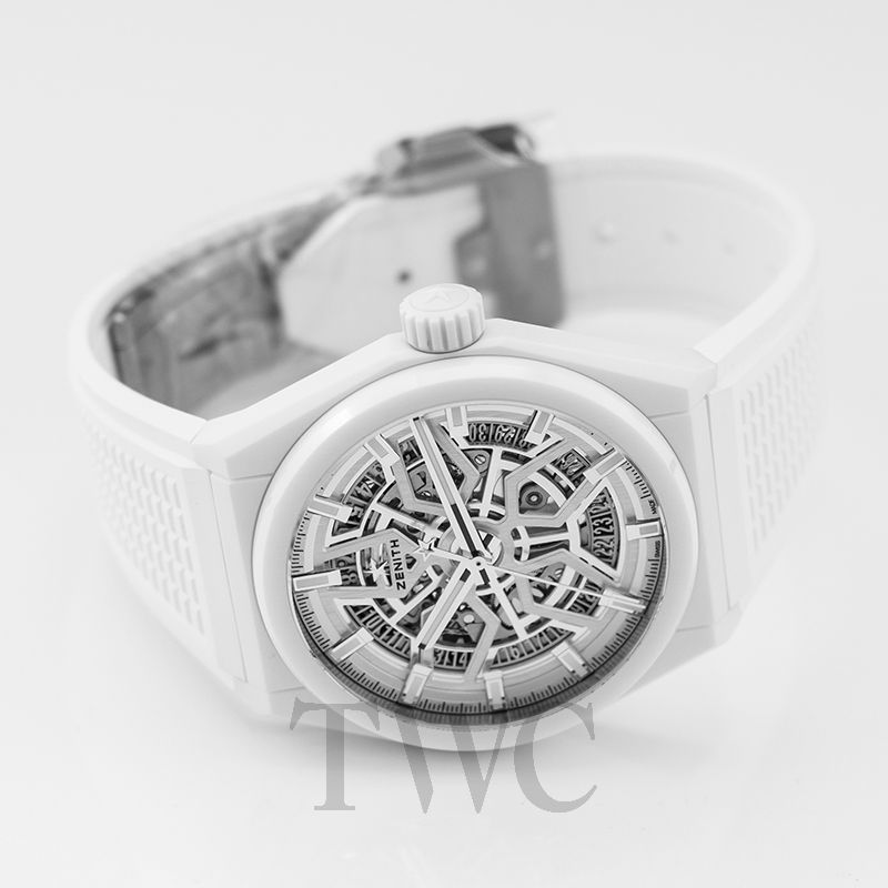 ZENITH Defy Classic Skeleton White Ceramic Mens Automatic 49.9002