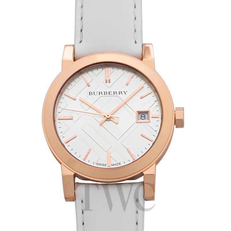 white burberry watch