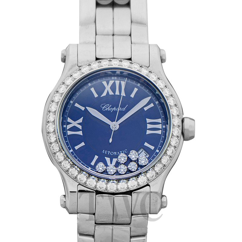 Chopard 18K Happy Sport Blue Sapphire & Diamond Watch Full Set – ASSAY