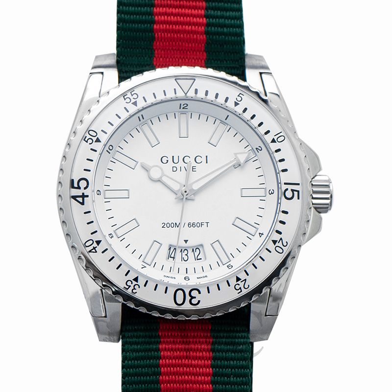 gucci dive watch green and red