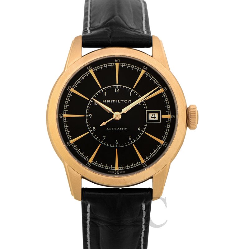 高評価の贈り物 Men's Hamilton Timeless Cal Leather with Watch Swiss-Automatic