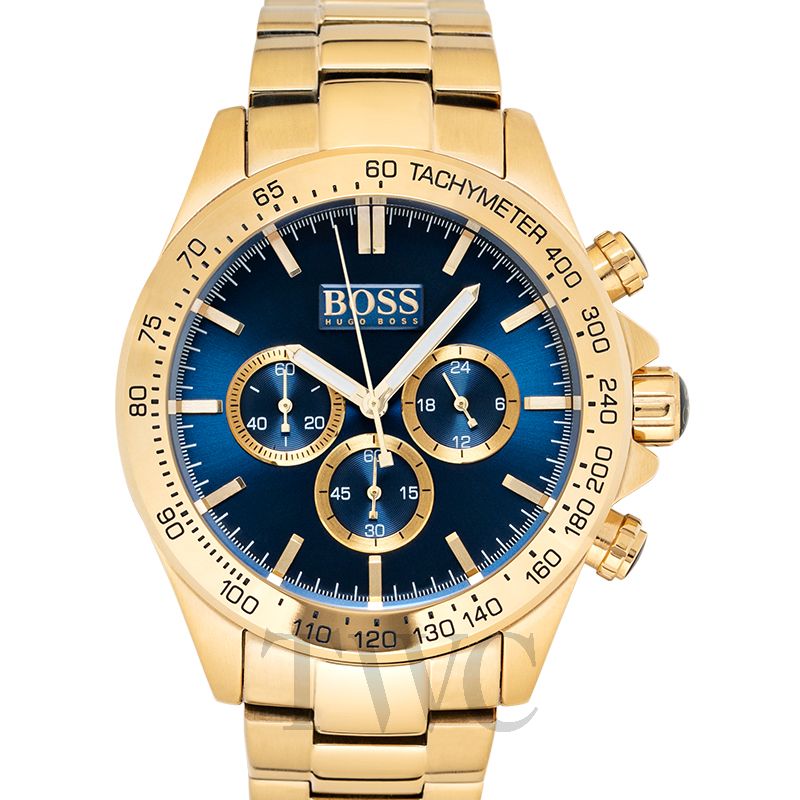 hugo boss blue dial men's watch
