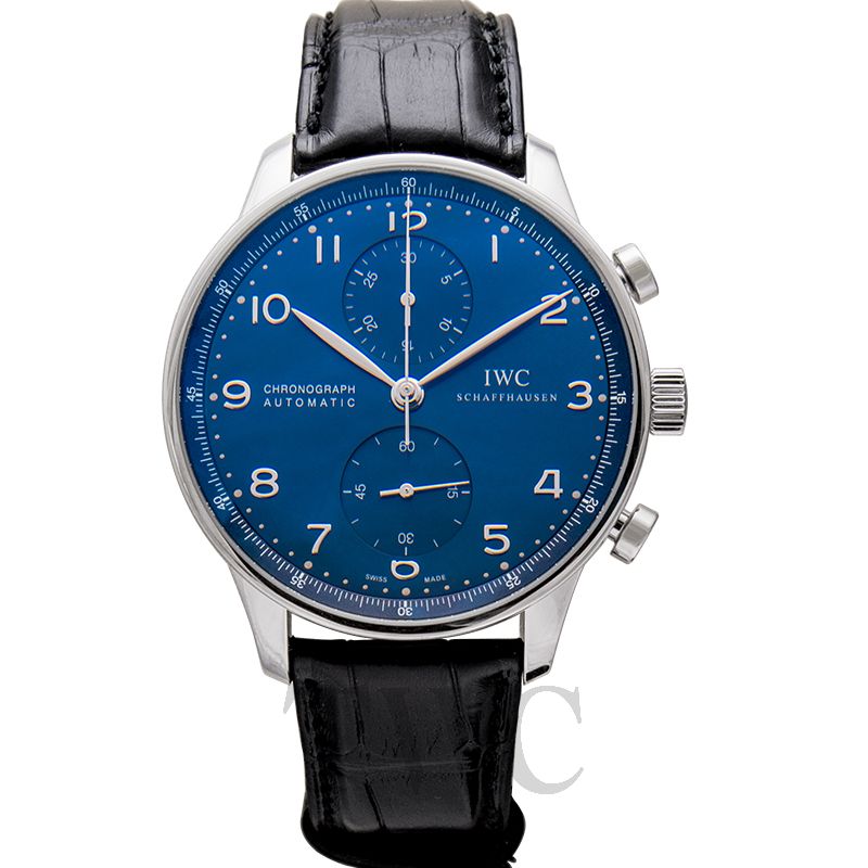 iwc portugieser chronograph blue dial