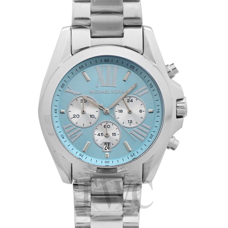 michael kors blue stainless steel watch