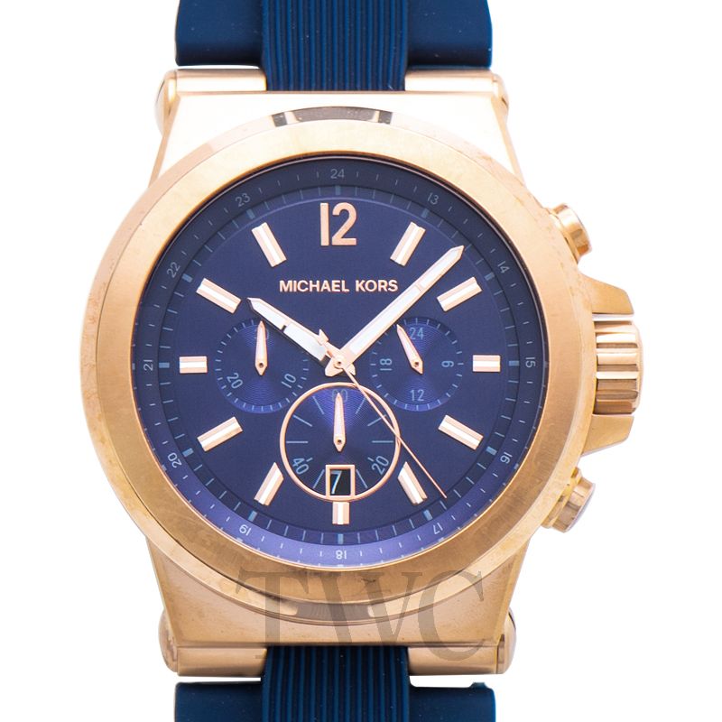 michael kors watch men's blue dial