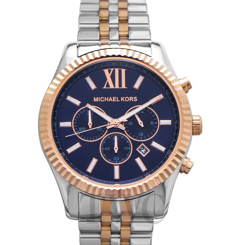 michael kors two tone lexington watch