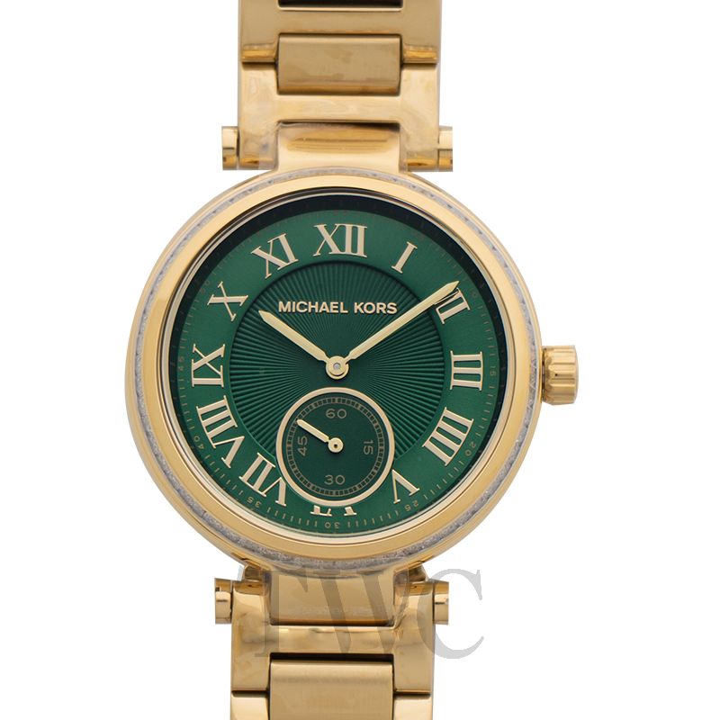 mk green watch