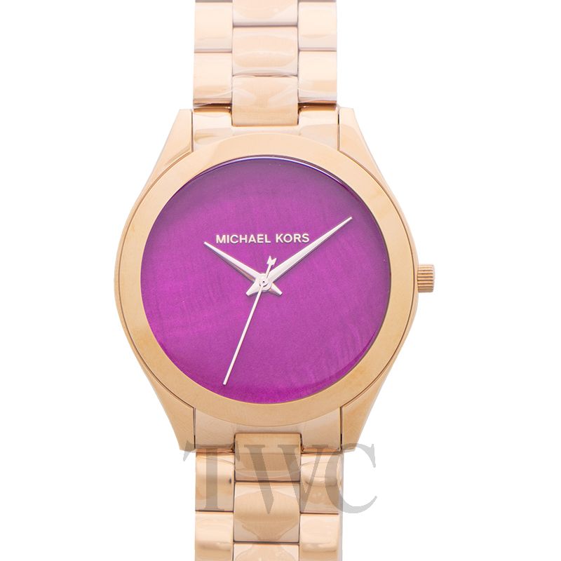 michael kors slim runway watch red