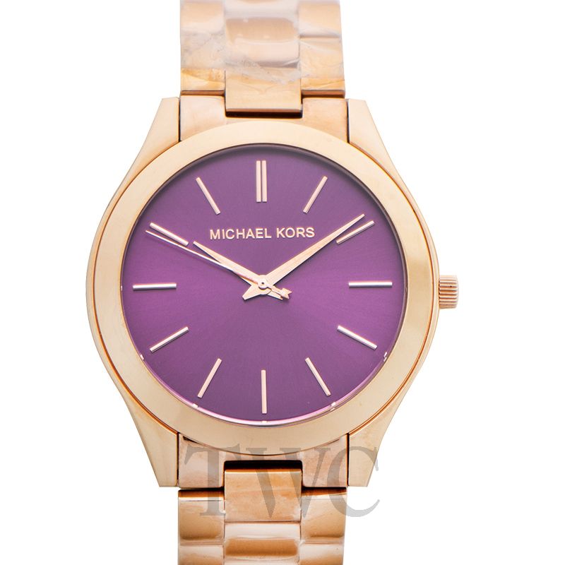 michael kors slim runway bracelet watch