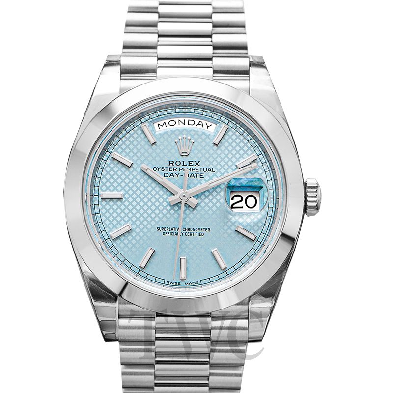 rolex president ice blue