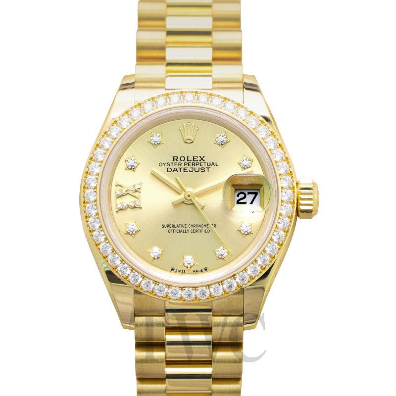 rolex pearlmaster yellow gold & diamonds ladies automatic watch