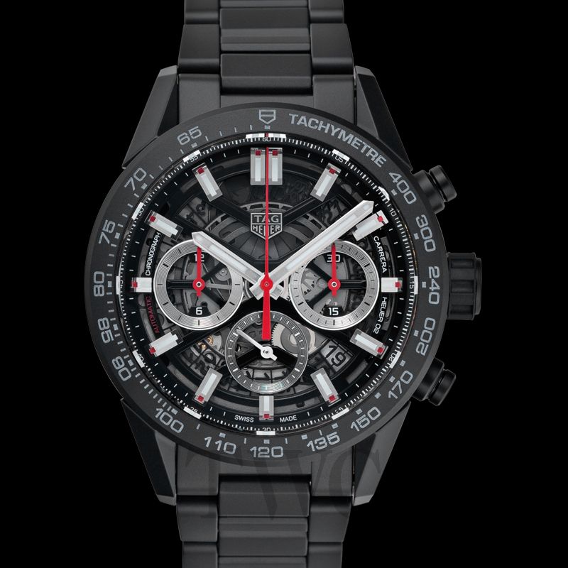 Tag Heuer Carrera Chronograph Automatic Black Dial Men's Watch  CBG2090.BH0661 - Watches, Carrera - Jomashop