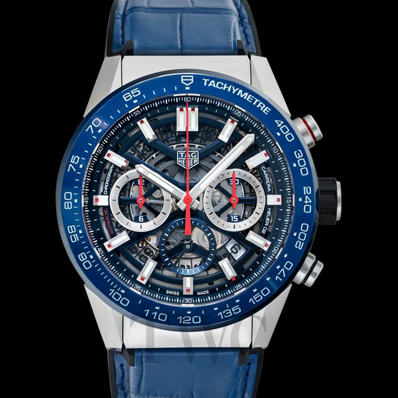 Tag heuer carrera skeleton blue deals