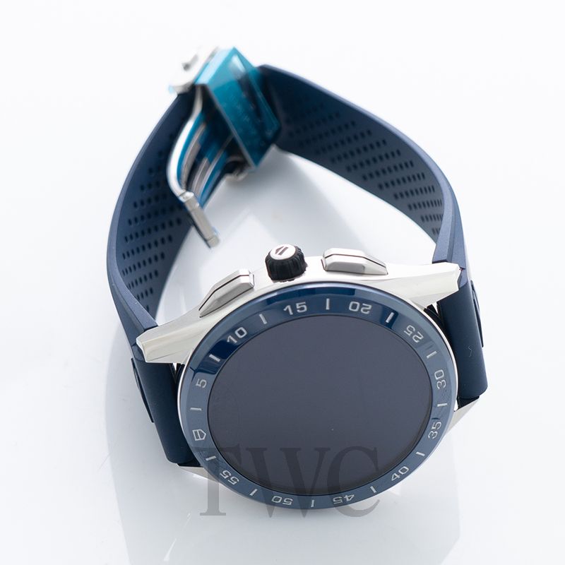 TAG Heuer Connected - Steel Case 45 mm - Blue Rubber Strap - SBG8A11.BT6220