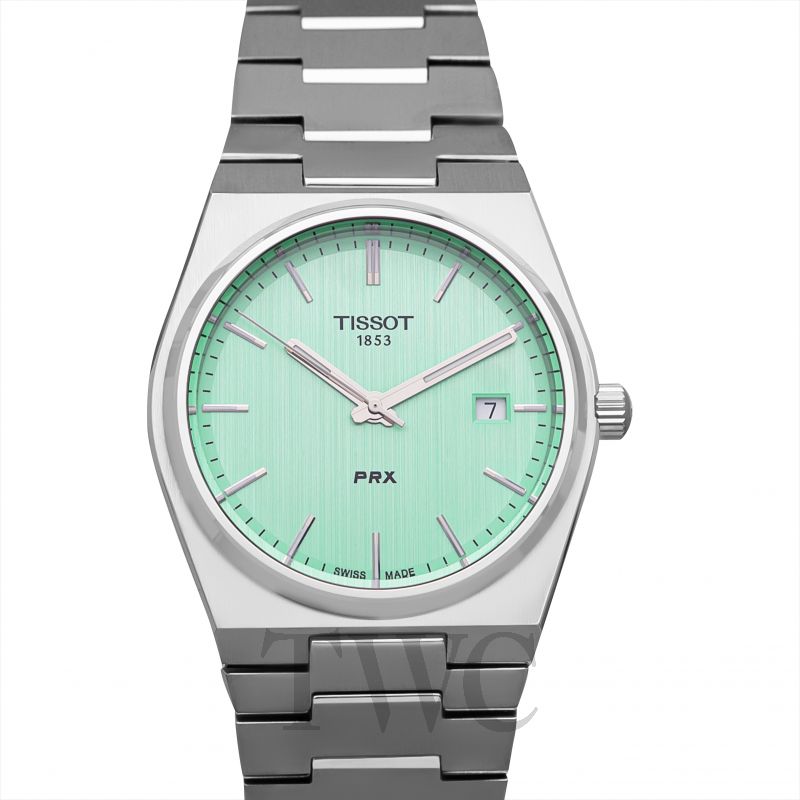 Tissot PRX Quartz Light Green Dial Stainless Steel Strap Watch for Men