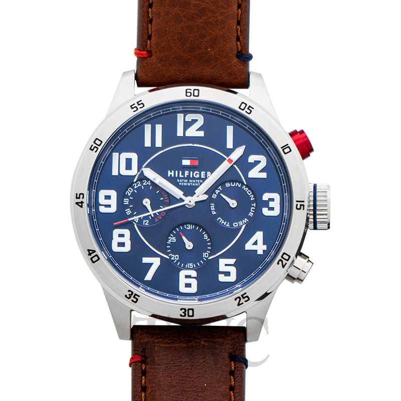 brown leather tommy hilfiger watch