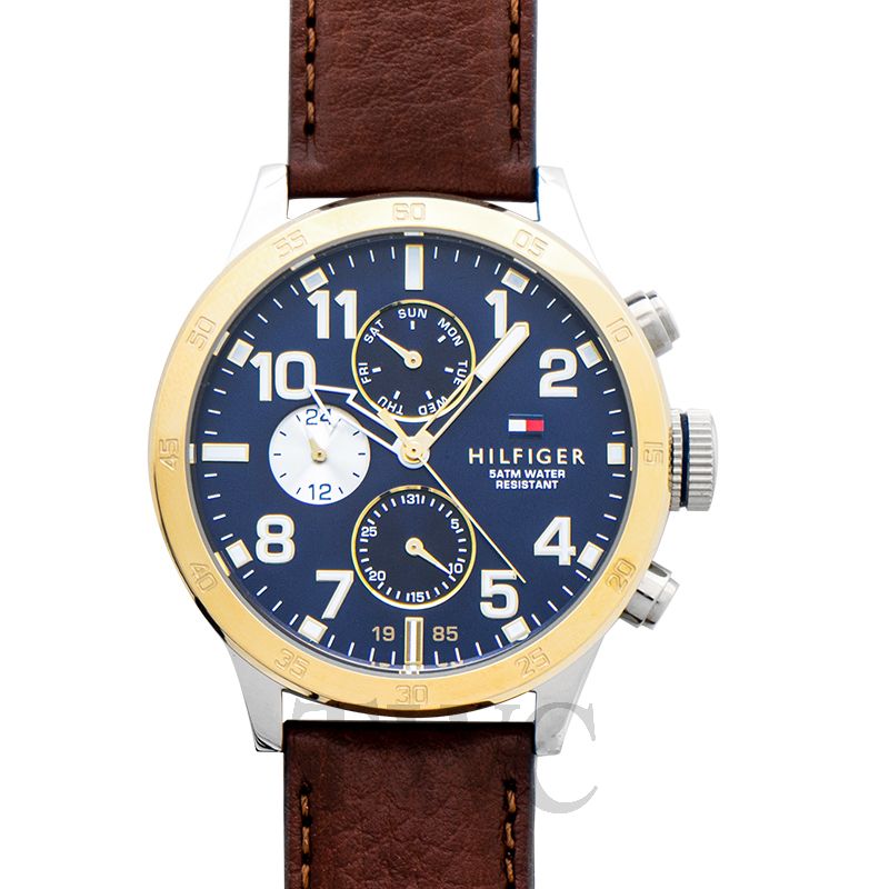 tommy hilfiger blue dial men's watch