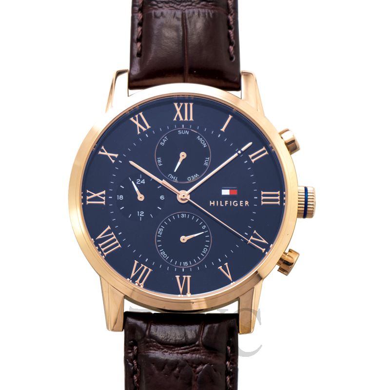 tommy hilfiger blue dial men's watch