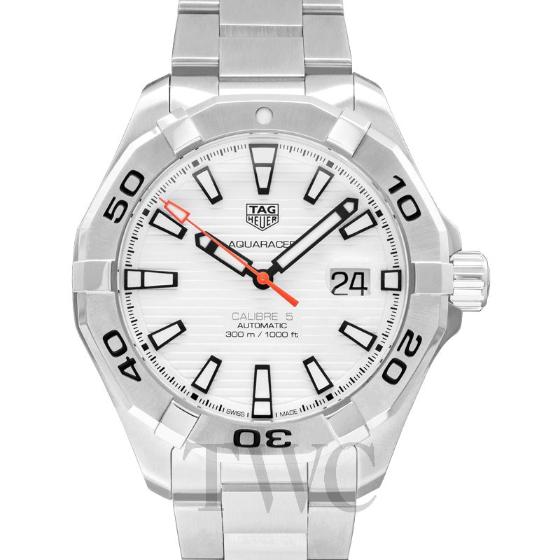 Tag Heuer Aquaracer Automatic White Dial Men's Watch WAY2013.BA0927  7612533126787 - Watches, Aquaracer - Jomashop