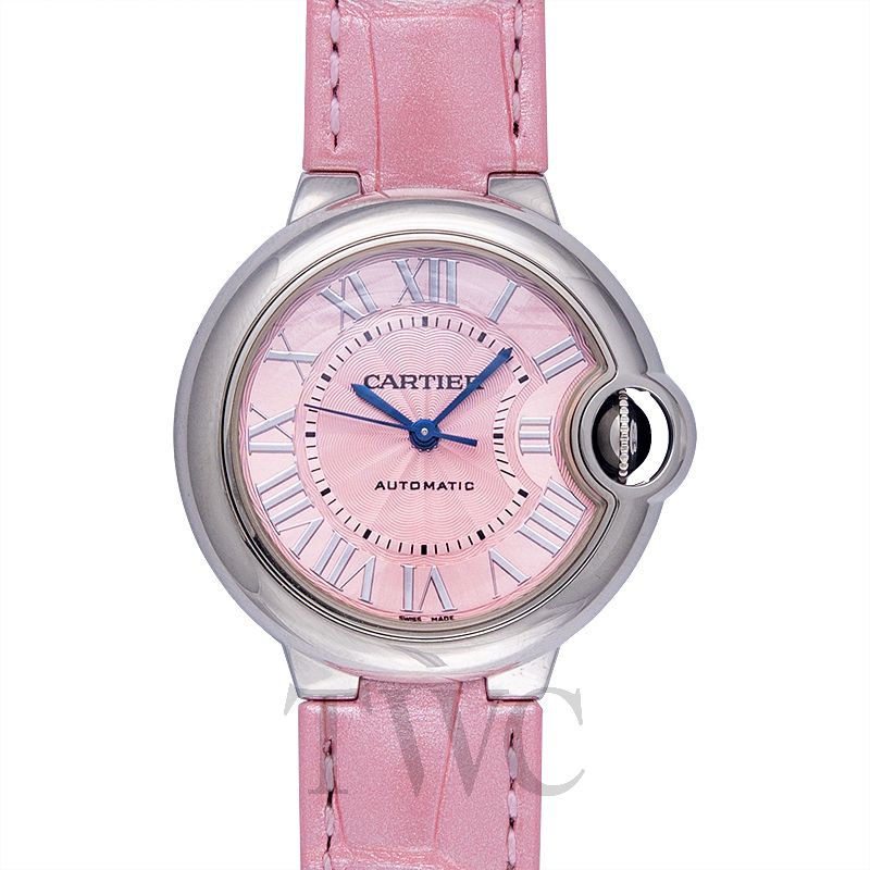 cartier ladies watch pink strap