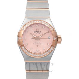 Omega constellation rose gold ladies on sale watch